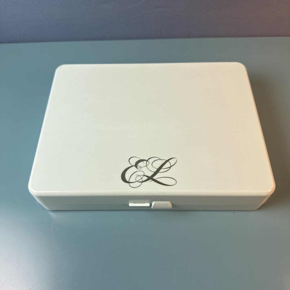 Vintage Plastic EL Estee Lauder Baby Blue Case Large 8.5"x12" Cosmetics Makeup